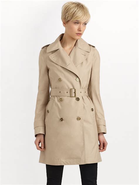 burberry brit double breasted trench|burberry women's trench coat.